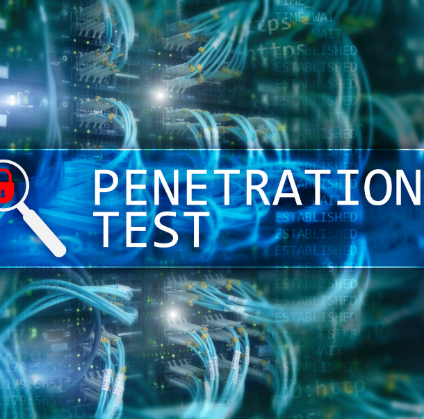 An image with a search bar and penetration test written on it